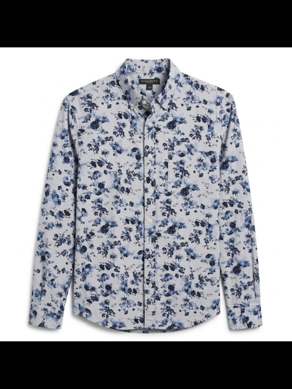 Banana Republic Blue Floral Button-Down Shirt